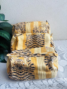 Tigre fait à la main dans la pochette en cuir sauvage sac à fermeture éclair décontracté et simple rayures de la nature - Product Image 2