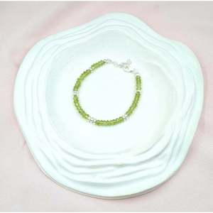 AAA+ 925 Sterling <b>Silver</b> <b>Bracelet</b> with Peridot Crystal Elegant <b>Bangles</b> for Women - Product Image 3