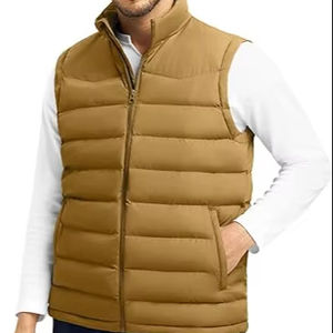Chaleco Acolchado de 220g para Hombre, Venta Directa de Fábrica, Superventas, Ropa Exterior Casual de Invierno, Alta Calidad, Transpirable, Personalizable, con Cierre y Cuello en V - Product Image 1