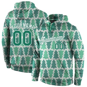 Direct Industry Wholesale 3D Embroidered Custom Stitched White <b>Red</b>-Kelly Green Christmas 3D Sports Pullover <b>Sweatshirt</b> Hoodie - Product Image 6