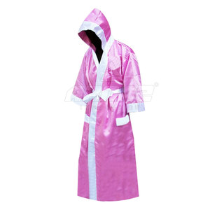 Elegant <b>Boxing</b> <b>Robe</b> With Personalized Embroidery Options Satin <b>Boxing</b> <b>Robe</b> With Contrast Design For Training Or Entry - Product Image 4
