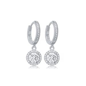 Pendientes colgantes turcos hechos a mano, abalorio de piedra CZ de forma redonda en plata de ley 925 para Joyería Fina al por mayor - Product Image 5