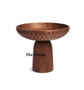 Ensemble de trois bols de service à fruits en bois de conception merveilleuse au prix le plus bas - Product Image 4
