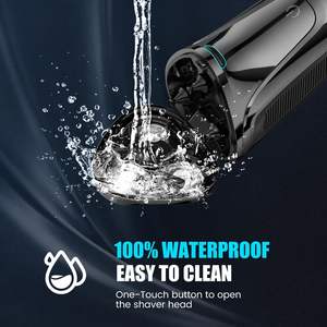 Afeitadora Eléctrica Inalámbrica con Carga Rápida Tipo-C (IPX7), Recortadora Extraíble, Afeitadora Rotatoria Húmeda/Seca para Rostro, Rendimiento Suave, Ideal para Viajes - Product Image 4