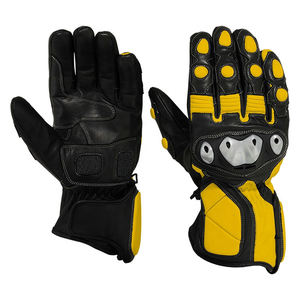 Gants de course de moto en cuir pour hommes Gants de course sur route en fibre de carbone Gants d'équitation coupe-vent - Product Image 2