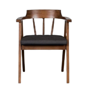 Sillas de Oficina Ejecutivas de Madera de Teca Sólida con Asientos Acolchados, Diseño Moderno, Reposabrazos Ajustables, Movimiento Oscilante - Muebles para Oficina en Casa - Product Image 4