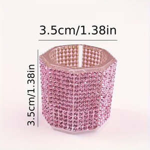 แก้วทำความสะอาดแปรงทาเล็บทรงแปดเหลี่ยมแบบพรีเมียม ประดับเพชร - Product Image 4