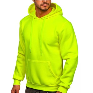 Green <b>Plain</b> Kangroo Pullover <b>Hoodie</b> - Product Image 3