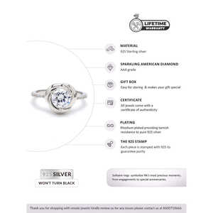 Elegante Anillo Solitario con Diamante Americano de 0.5 Quilates, Diseño de Flor, Colección Exquisita SRB0115A-11, Tallas 10-16 - Product Image 5