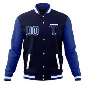 Chaqueta Universitaria con Logotipo Personalizado, Chaquetas de Béisbol con Cuello, Chaqueta Universitaria de Béisbol Unisex para Hombre - Product Image 4