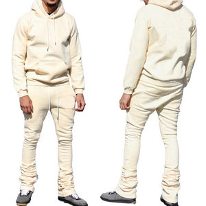 Survêtement d'hiver personnalisé, coupe ajustée, pantalon de survêtement et sweat-shirt, ensemble de survêtement pour homme, 100% coton, séchage rapide - Product Image 1