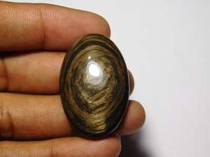 Cabujones de obsidiana con brillo de cobre Obsidiana con brillo de cobre Aspecto impresionante y forma Wow Piedra suelta Pulida a mano 49Cts Wow Precios bajos - Product Image 2