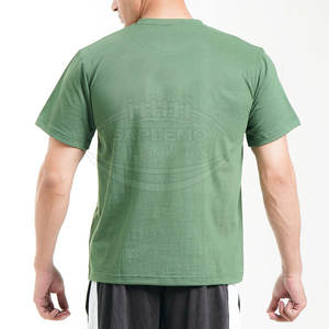 Athletic <b>Men's</b> Gym T-<b>Shirt</b> 100% Cotton Lightweight Breathable <b>Stretch</b> Quick Dry Eco-Friendly Fitness Workout Top Performance - Product Image 3