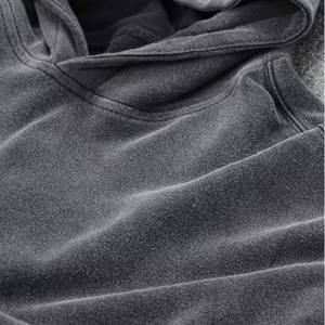 Sudadera con capucha de calle de alta calidad personalizada en blanco lavado ácido sol desteñido bolsillos desgastados sudaderas con capucha - Product Image 4