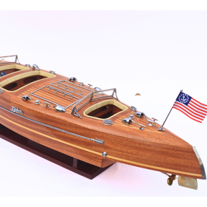 Modèle de bateau de vitesse en bois d'hydroplane rapide typhon fait à la main de haute qualité livraison rapide collection nautique du Vietnam - Product Image 6
