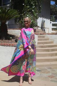 ชุดเดรสยาวทรงหลวมแบบวินเทจสำหรับผู้หญิง แขนยาวพิมพ์ลายดิจิทัล ผ้าวิสโคสคุณภาพสูง สไตล์สตรีทแวร์ ไซส์พลัส - Product Image 3