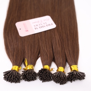 Vente en gros de cheveux humains vierges I-TIPS à la kératine brun foncé # 2Q extensions de cheveux droites I Tip VN - Product Image 4