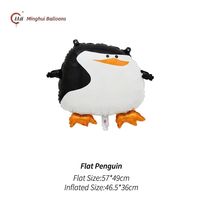 Globos de Aluminio de la Serie Pingüino al por Mayor, Globos de Animales de Dibujos Animados Flotantes con Helio para Decoración de Fiestas de Cumpleaños Infantiles