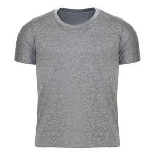 Vêtements d'entraînement Chemises d'entraînement pour hommes T-shirt uni en coton/polyester/spandex coupe régulière - Product Image 5