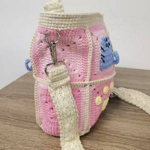 Bolso Bandolera Boho de Diseño, Hecho a Mano con Crochet, Lona Resistente con Cierre, Gran Capacidad, Ligero, Regalo de Moda para Mujer - Product Image 4