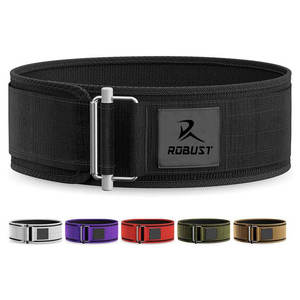 Ceinture de musculation respirante en néoprène et nylon, réglable, pour l'entraînement en salle de sport et le soutien lors de levées de poids lourds - Product Image 1