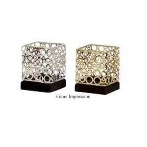 Base de diseñador único pulido brillante de plata fundida de aluminio para candelabros con cuentas de cristal de lujo y tarros suministros Lightning - Product Image 6