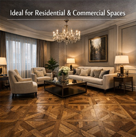 Parquet en bois massif, bois d'ingénierie, motif géométrique, design personnalisé, clic, moderne, cuisine, villa, hôtel, appartement
