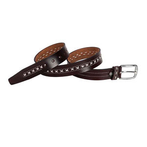 Cinturones de cuero de vaca genuino de la mejor calidad para hombres Longitud personalizada Últimos diseños con aleación para hebilla Estilo casual Hecho Pakistán - Product Image 3