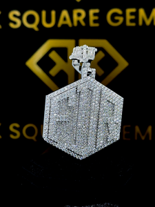 Colgante Hip Hop con Letra Personalizada, Colgante con Número Hip Hop para Hombre, Colgante de Moissanita, Joyería Hip Hop Ice Out - Product Image 4