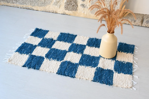 Tapis à carreaux Table à manger tapis coton tapis sol chambre à la main intérieur extérieur tapis achat en vrac - Product Image 2