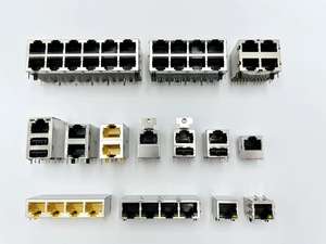 Conector de Enchufe Ethernet Hembra RJ45 Cat5E 8p8c de 2x1 Puertos LITE 10121-02230030-E21R, Ángulo Recto, Blindado, Entrada Inferior - Product Image 4