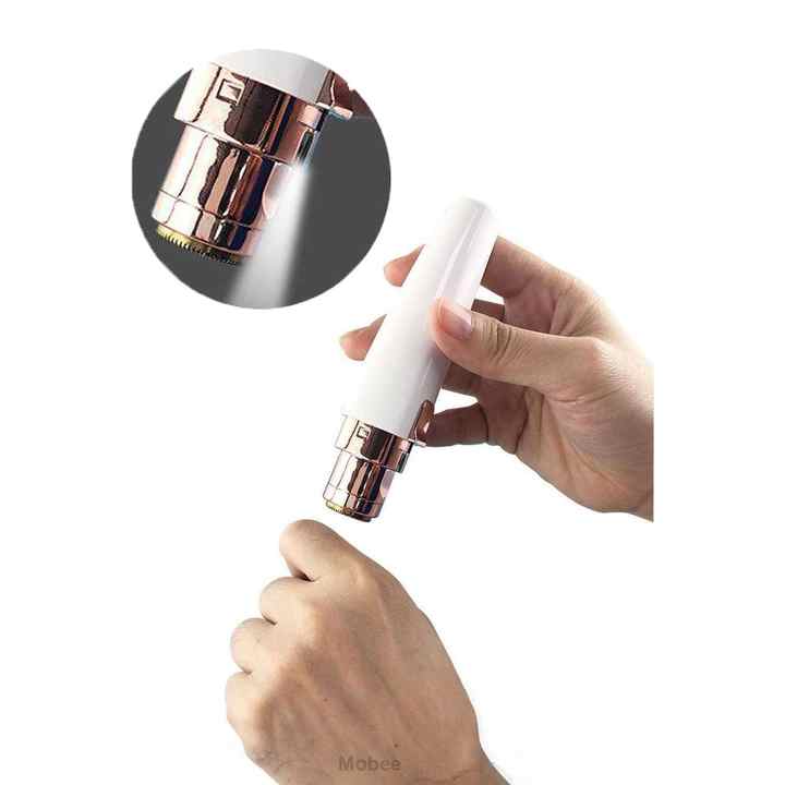 2 Heads Epilation Face Chin Lighted Bristle Hair Removal Mini Pocket Epilation Women's Mini Shaver Rechargeable