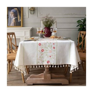 Rectangle sur mesure 180*180cm broderie chinoise nappe hôtel salle à manger couverture décor à la maison Europe pastorale décoration de mariage - Product Image 6