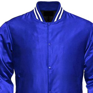 Vente en gros de vestes de bombardier personnalisées 4XL en satin de haute qualité avec col montant coupe-vent respirant et chauffant de couleur unie OEM - Product Image 1