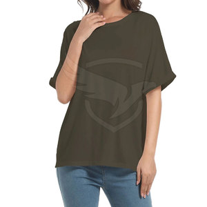 Summer Wear Nouveau design T-shirt à manches courtes pour femmes Dernière mode décontractée 100% coton Couleur personnalisée T-shirt pour femmes - Product Image 4