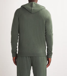 Pull à capuche en tricot à fermeture éclair pour hommes, veste chaude décontractée à manches longues avec cordon de serrage, vêtements d'extérieur d'hiver doux - Product Image 4