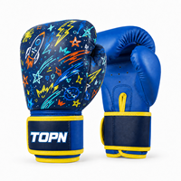 Gants de boxe pour enfants en cuir PU avec logo personnalisé, 4oz-10oz, absorbant les chocs, maille respirante, fermeture auto-agrippante, qualité officielle supérieure