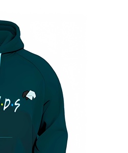 Sudadera con capucha estampada al por mayor para hombre, jersey de lana con diseño de amigos y sublimación de logotipo personalizado - Product Image 3