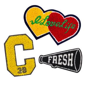 High Quality Custom Logo Embroidered Patch <b>Iron</b>-<b>On</b> Varsity <b>Letter</b> Patch for Sporty Clothes 3D Winter Print Factory Wholesale - Product Image 1