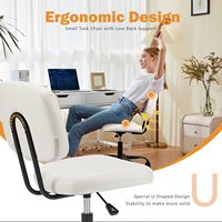 DM Factory Réglable en hauteur 360° °   Chaise de bureau pivotante, chaise de bureau ergonomique à roulettes pour la maison avec base en métal