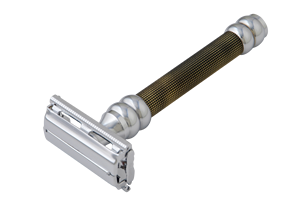 มีดโกนทองเหลืองแบบเปิดด้านบนพร้อมใบมีดสแตนเลสประตูผีเสื้อที่สะดวกสำหรับการสอดและถอดได้ง่ายและรวดเร็ว - Product Image 6