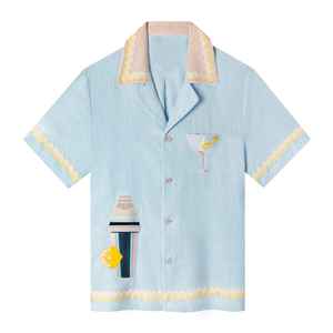 Ligero verano moda Casual hombres Cabana Camisas manga corta ajuste relajado cómodo Resort desgaste personalizado OEM proveedor - Product Image 2