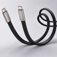 Kabel Data USB-C ke USB-C USB 3.0 XXD 240W Desain Lipat 180 Derajat Konduktor Tembaga Murni untuk Ponsel Laptop Tablet
