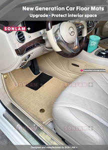 Alfombrillas Personalizadas para Automóviles Mercedes Benz Clase S, Juego Completo, Venta al por Mayor, ODM, Alfombrillas de Cuero Nappa Suave, Accesorios de Lujo para Automóviles - Product Image 5