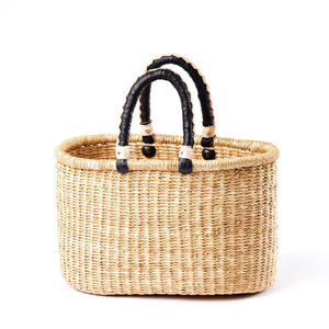 Approvisionnement direct du producteur sacs de stockage en herbiers naturels sac de raphia d'herbe de mer prêt à l'emploi tissé pour l'exportation - Product Image 2