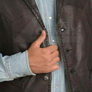 เสื้อกั๊กหนังแขนกุดสำหรับผู้ชายเสื้อแจ็คเก็ตหนังแท้สำหรับฤดูใบไม้ร่วงฤดูหนาว - Product Image 5
