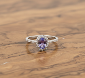 Anillo de Eternidad de Plata de Ley 925 con Tanzanita y Circonitas Blancas para Mujer, Estilo Bohemio Clásico, Sin Níquel, para Bodas y Fiestas - Product Image 4