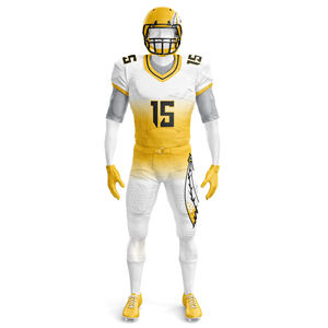 ชุดยูนิฟอร์มอเมริกันฟุตบอลสำหรับผู้ใหญ่คุณภาพสูง แบบสั่งทำพิเศษ ผลิตจากโพลีเอสเตอร์ 100% เสื้อแขนสั้นพร้อมกางเกงเข้าชุด สไตล์ท็อปสำหรับเล่นกีฬา - Product Image 5