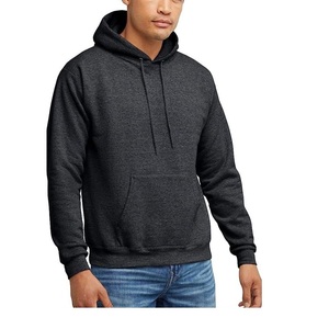 Customizable BD Winter Fashion Men's Oversized Cotton Pullover Hoodie Solid Pattern Knitted Anti-Shrink OEM <b>Blank</b> Plain Printed - Product Image 2