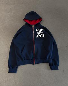 เสื้อฮู้ดผู้ชายผ้าฝ้ายแนววินเทจผ้าฟรองเทอร์รี่โอเวอร์ไซซ์ดีไซน์แบบมีซิประบายอากาศได้ดีออกแบบโลโก้ได้ตามต้องการ - Product Image 5